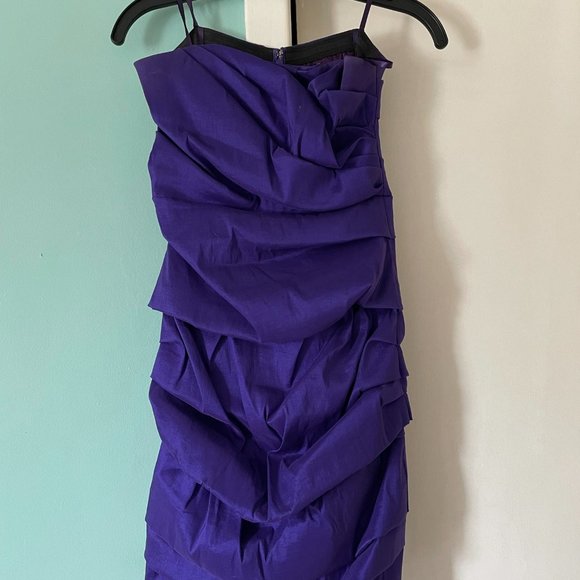 Loved, in Great Condition, Women's Purple Le Chateau Cocktail Dress Size S/P - Picture 3 of 5